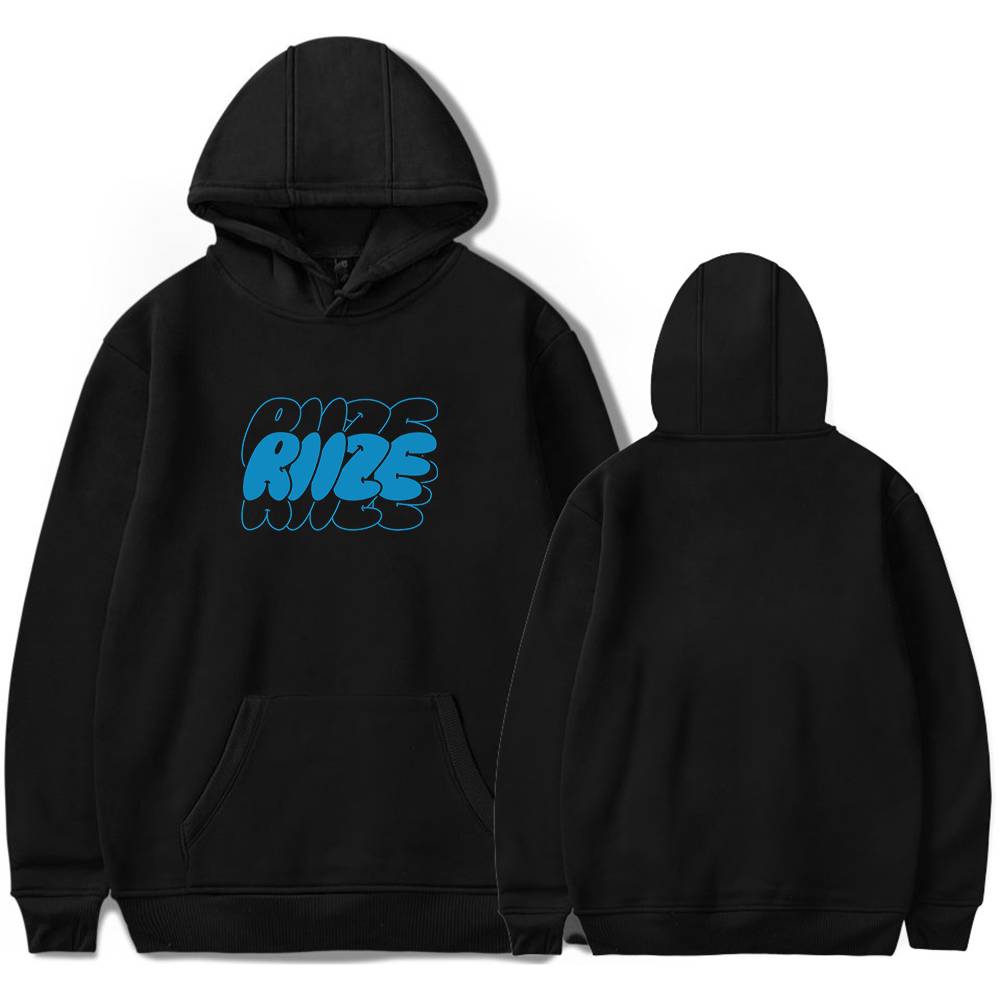 Riize Blue Bubble Logo Hoodie - Black