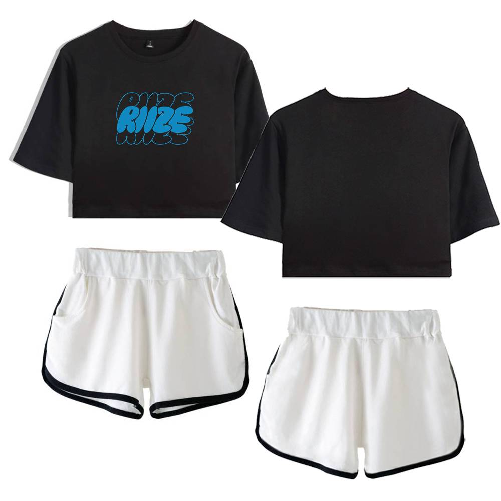Riize Blue Bubble Logo Tracksuit - Black-White