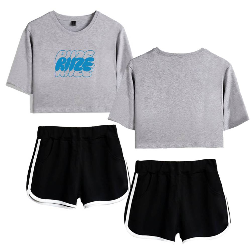 Riize Blue Bubble Logo Tracksuit - Gray-Black