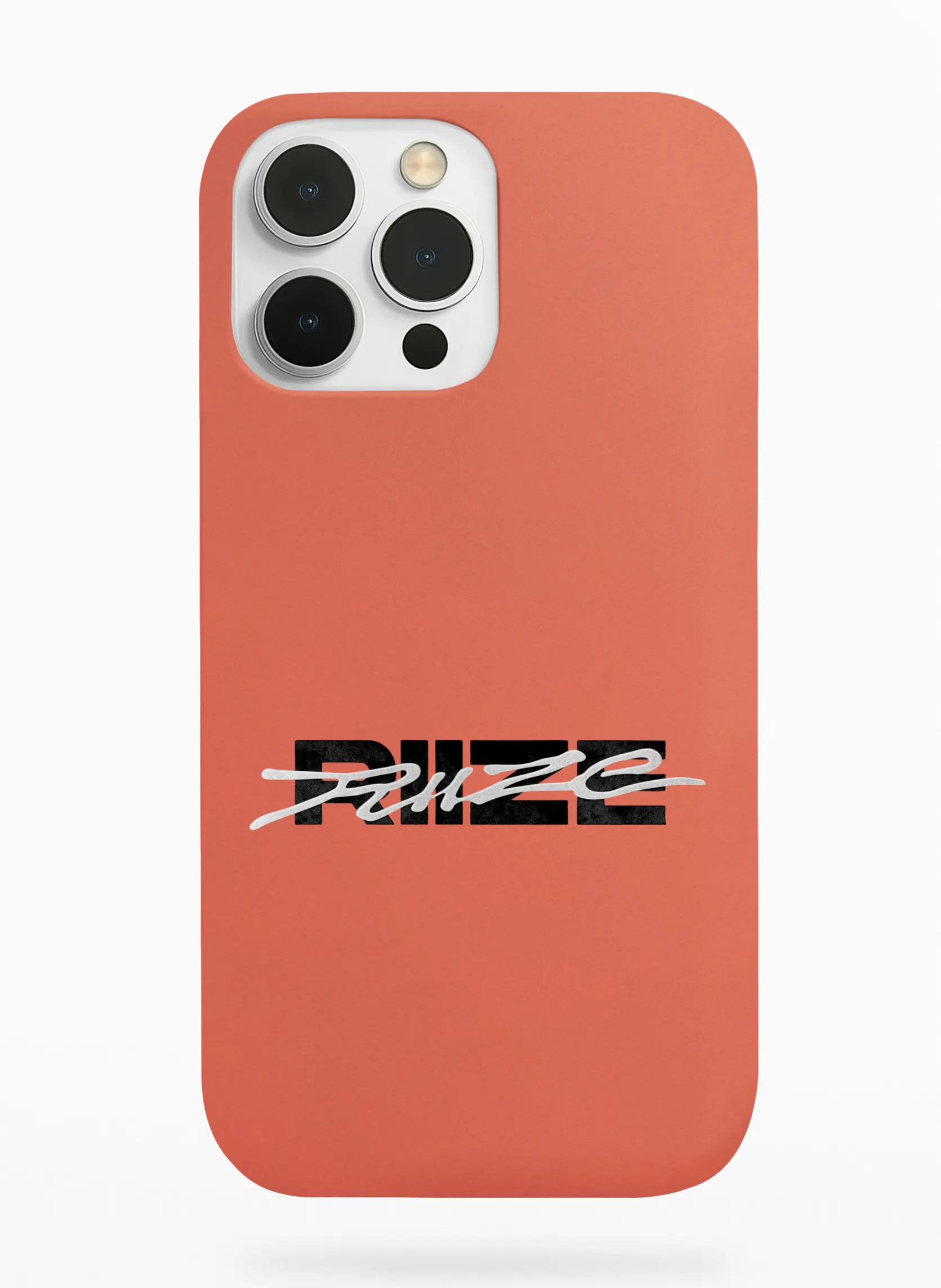 Riize Brush Logo Phone Case - Coral, Apple iPhone 18