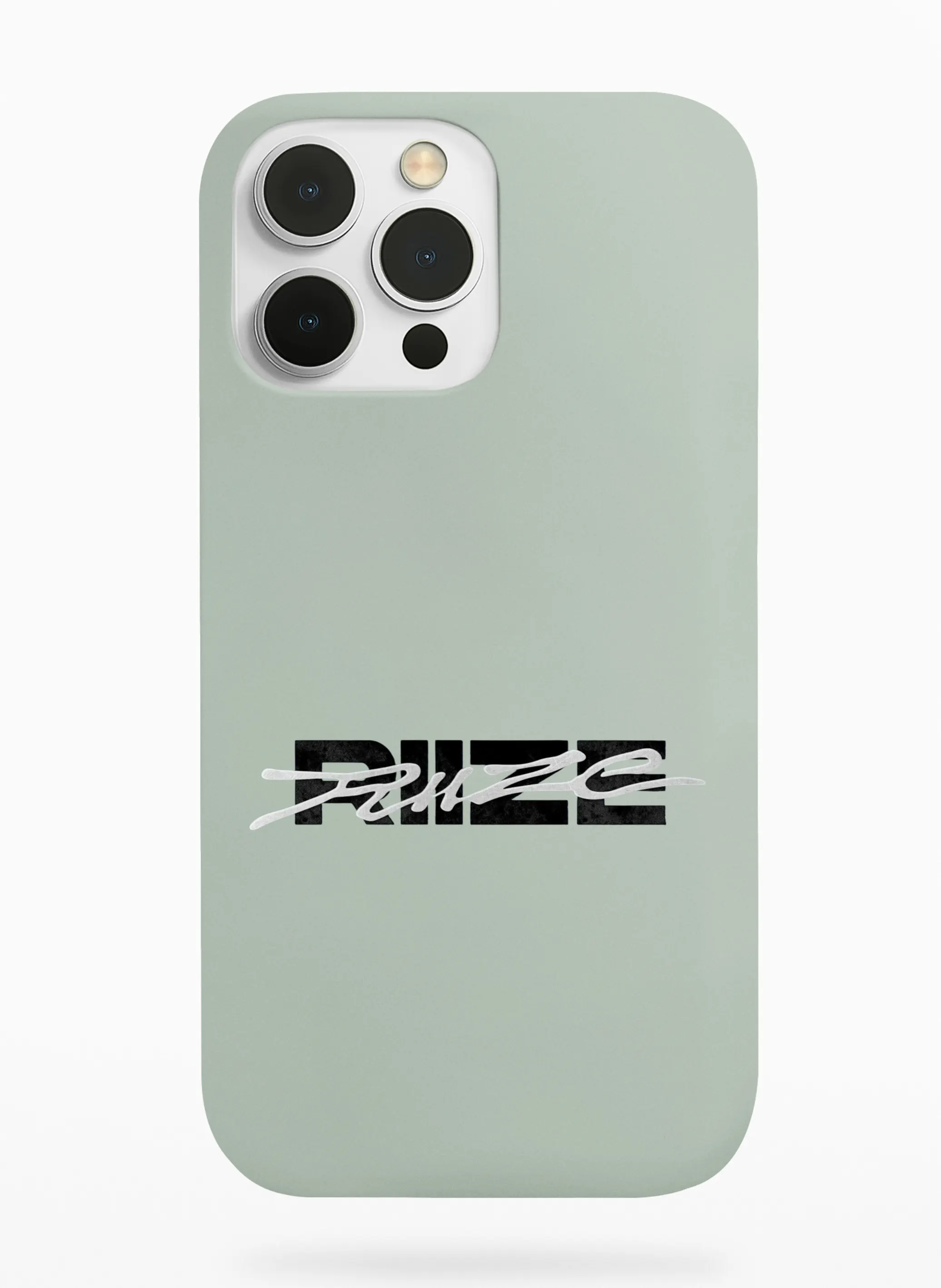 Riize Brush Logo Phone Case - Sage, Apple iPhone 18