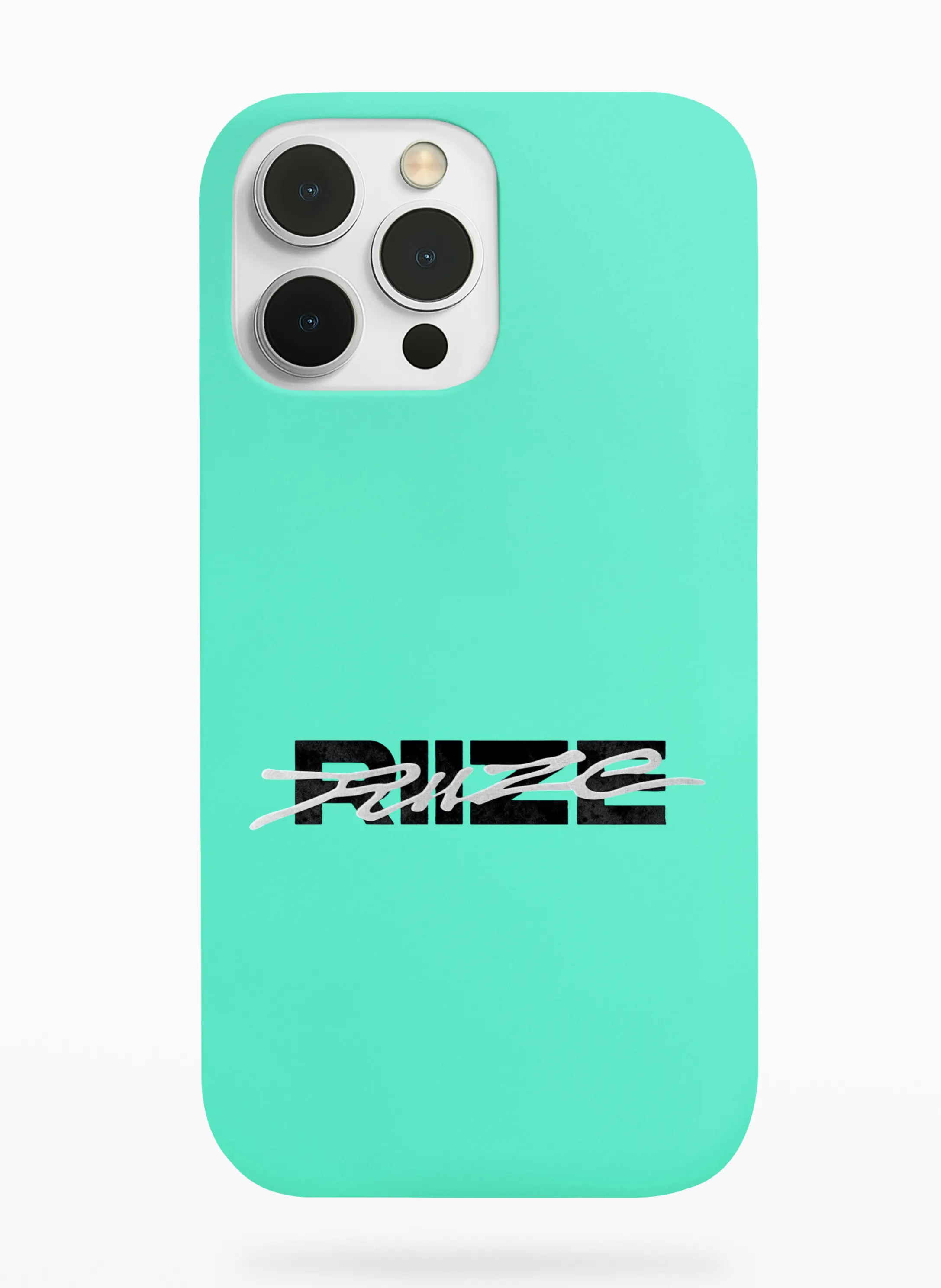 Riize Brush Logo Phone Case - Turquoise, Apple iPhone 18