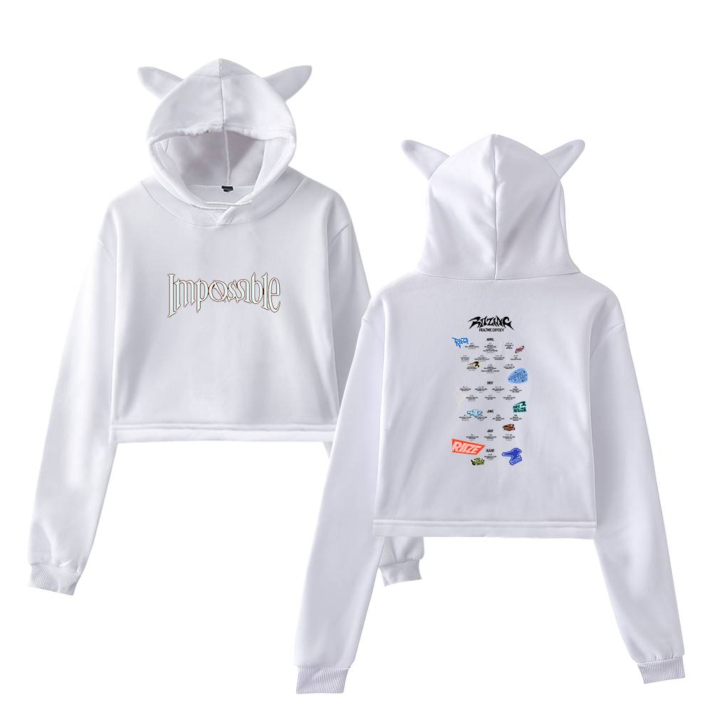 Riize Impossible Cropped Hoodie - White