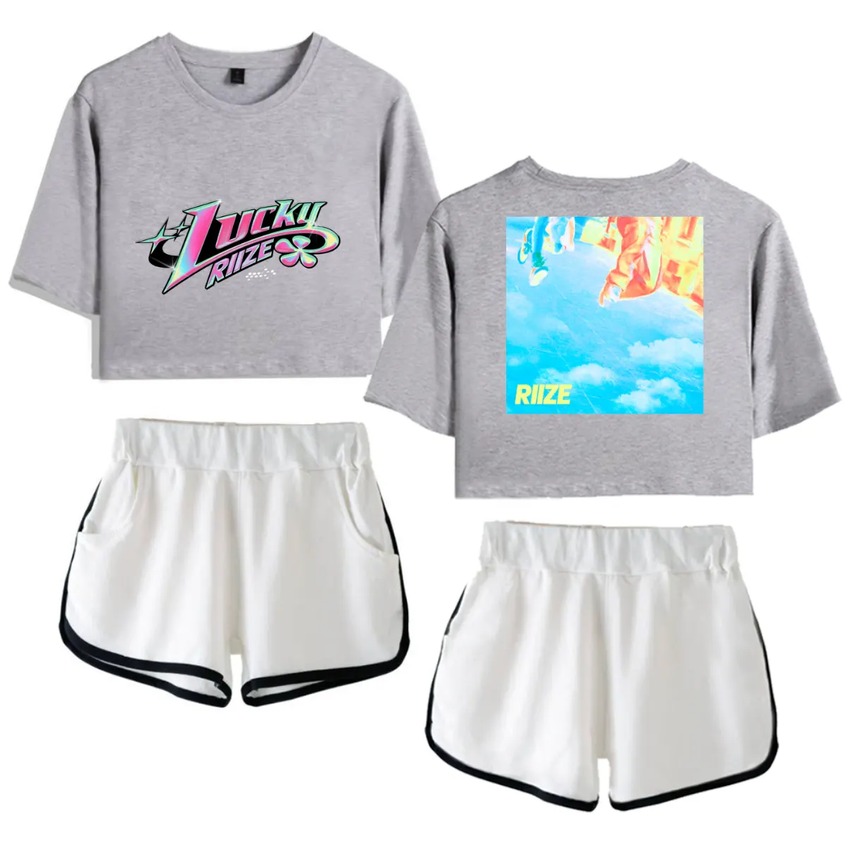 Riize Lucky Tracksuit - Gray-White