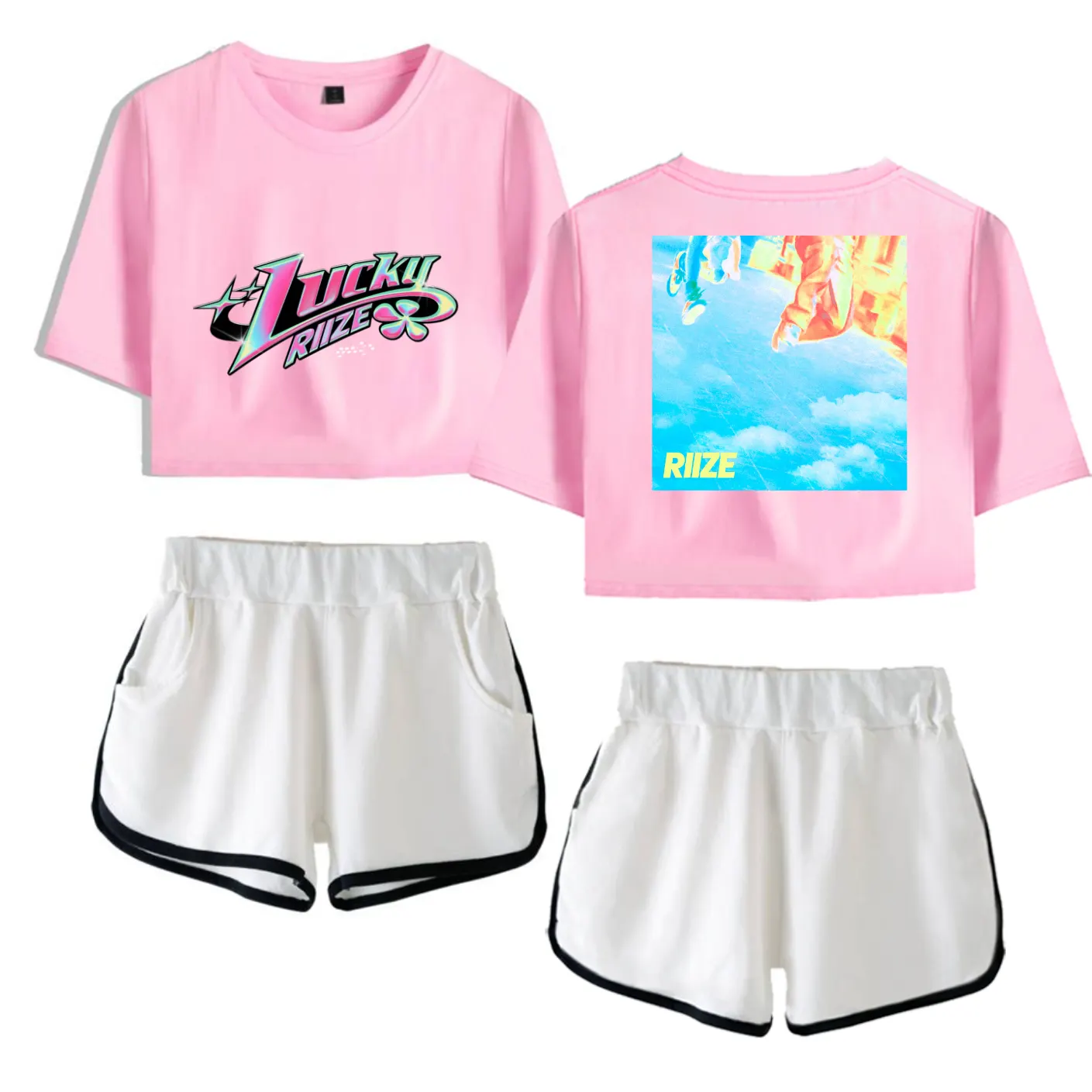Riize Lucky Tracksuit - Pink-White
