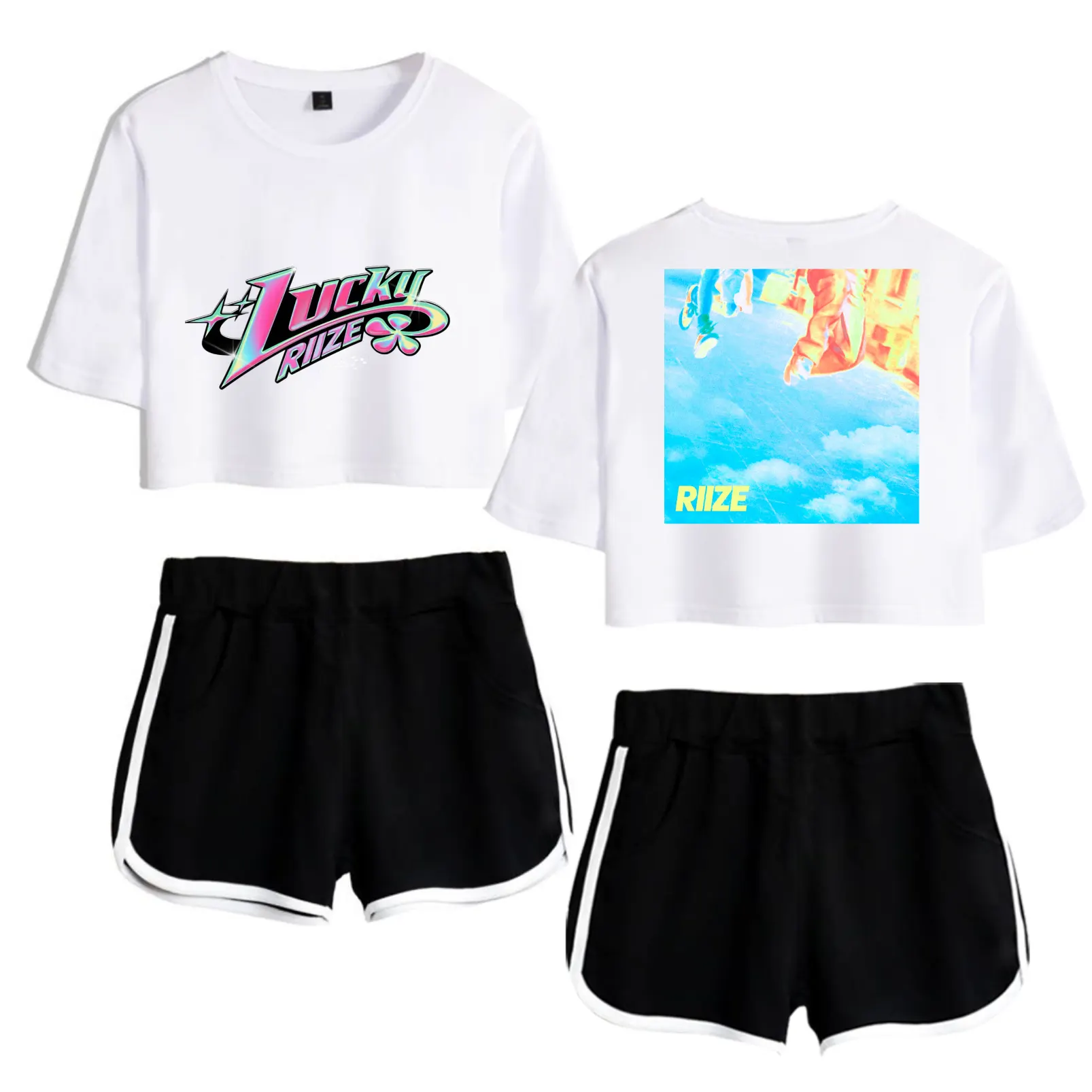 Riize Lucky Tracksuit - White-Black