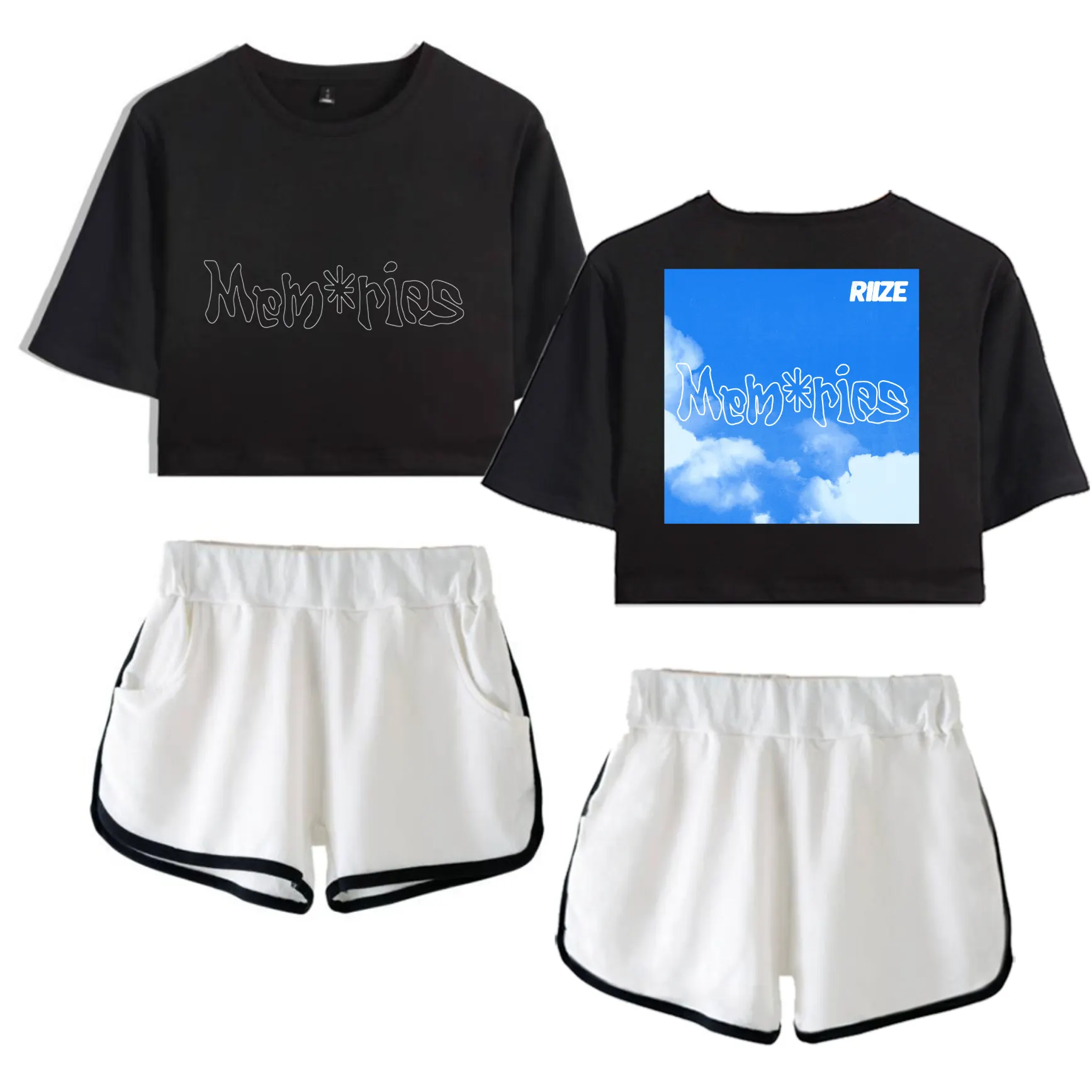 Riize Memories Tracksuit - Black-White