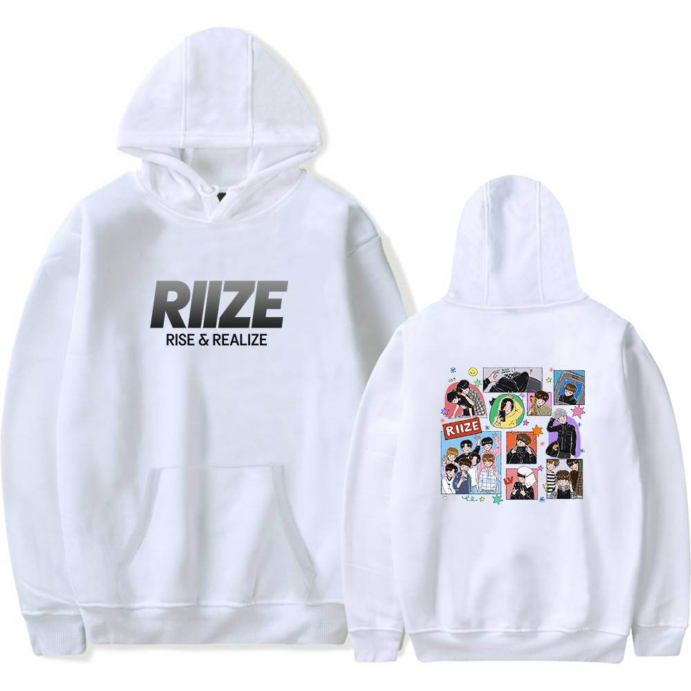 Riize Rise & Realize Hoodie - White