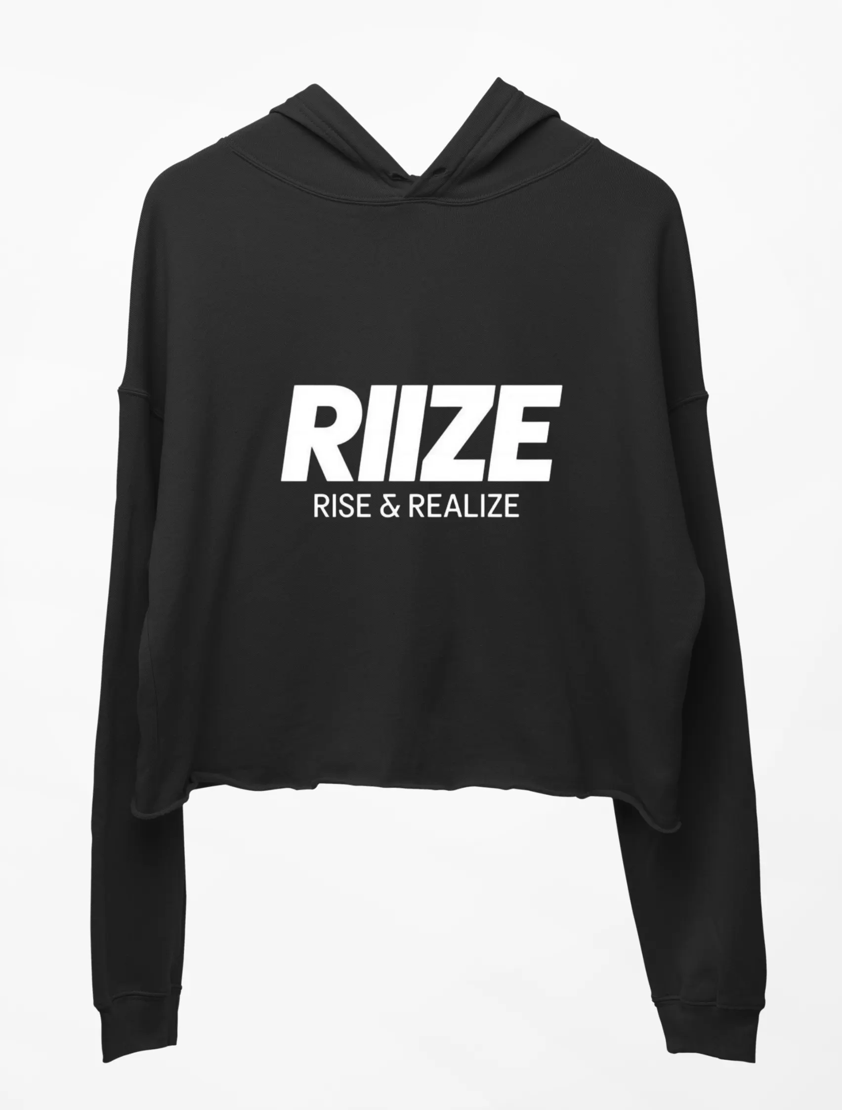 Riize Sunburst Cropped Hoodie - Black