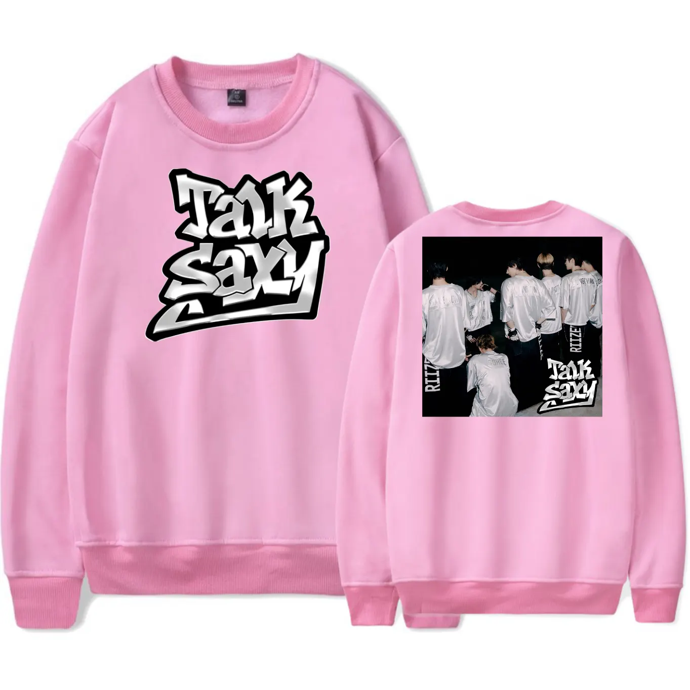 Riize Talk Saxy Graffiti Sweatshirt - Pink