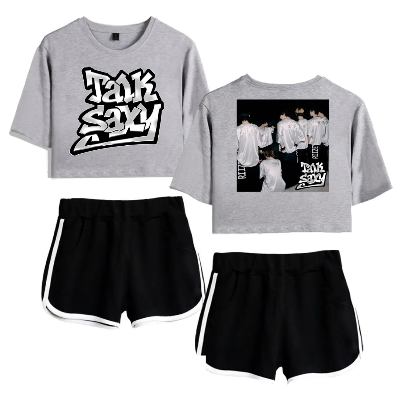 Riize Talk Saxy Graffiti Tracksuit - Gray-Black