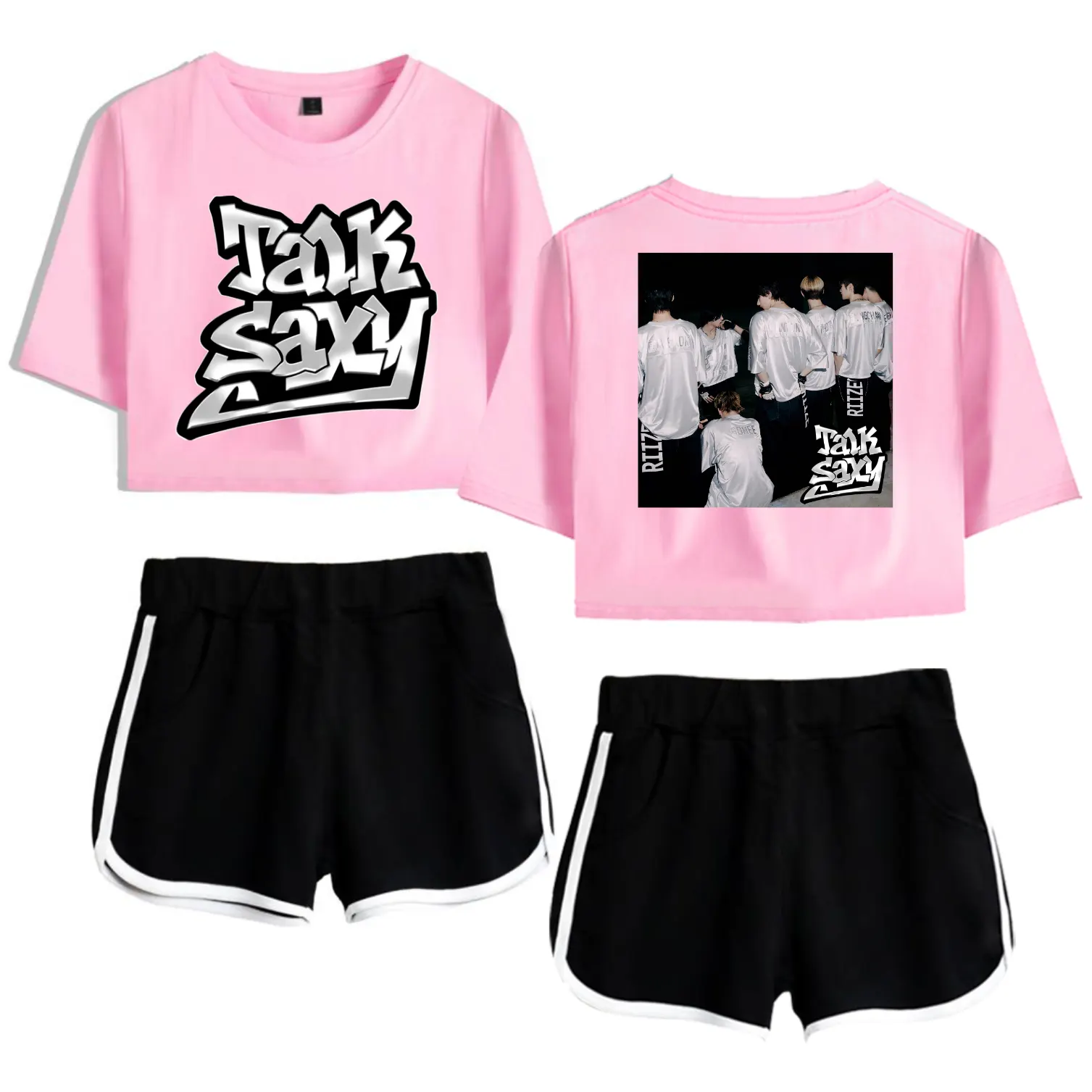 Riize Talk Saxy Graffiti Tracksuit - Pink-Black