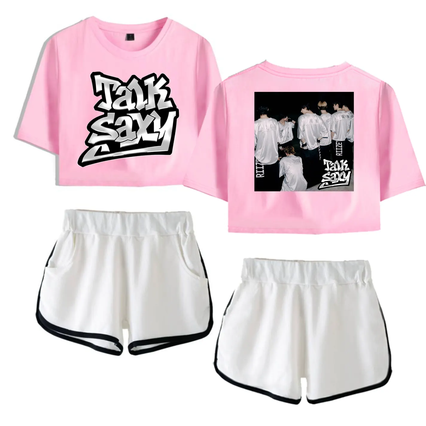 Riize Talk Saxy Graffiti Tracksuit - Pink-White