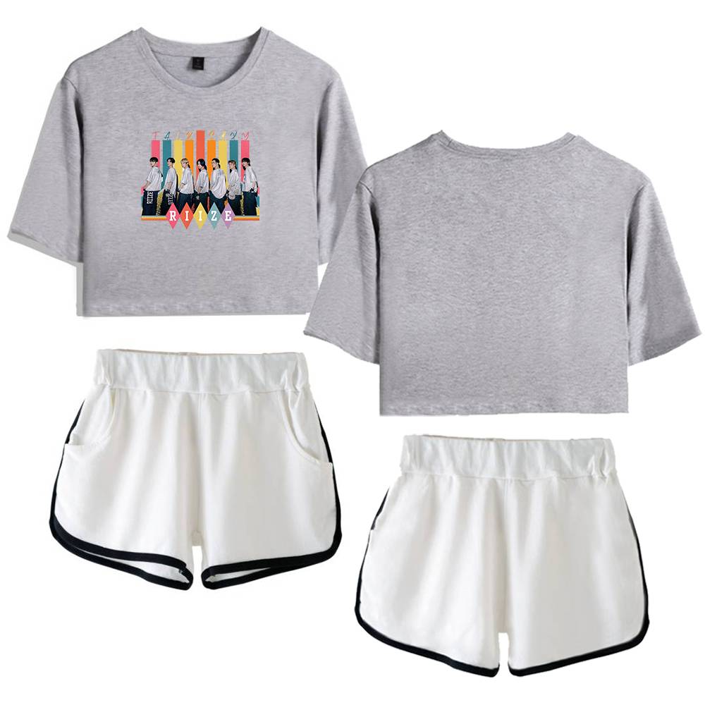 Riize Talk Saxy Tracksuit - Gray-White