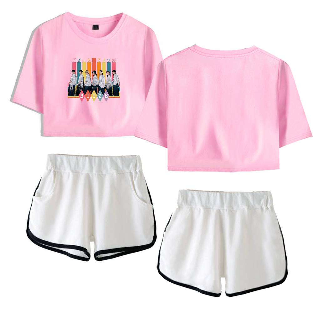 Riize Talk Saxy Tracksuit - Pink-White